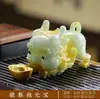 Adornos de Té que Cambian de Color, Decoraciones de Lingote de Oro, Mascotas de Té, Pixiu Lindo que Atrae la Riqueza, Accesorios de Té