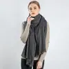 Bufanda de Cuadros de Cachemira Sintética Hecha a Medida para Mujer, Exportación Europea y Americana de Invierno, Engrosada, Chal Cálido, Moderno y Versátil, a Prueba de Frío