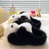 [Lindo estilo coreano] Pantuflas mullidas de cachorro Border Collie para mujer, Nueva colección Otoño/Invierno 2026, Pantuflas cálidas de algodón para el hogar y el dormitorio, Pantuflas de pareja