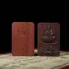 Colgante de Madera de Azufaifo Golpeada por el Rayo Pu Hua Tian Zun con Tallado en Relieve a Doble Cara del Ancestro del Rayo y Tableta de Oración de Madera de Azufaifo del Bodhisattva