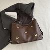 Bolso de hombro portátil con diseño de mariposa plisado, estilo coreano, de moda, para el verano de 2024, sencillo y de gran capacidad.