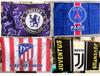 Fãs de futebol bandeira grande Real Madrid Liverpool AC Milan fãs pendurados bandeira 1 m bandeira grande pendurada bandeira bar decoração pendurada bandeira