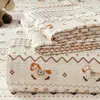 2026 Novo Conjunto de Lençol de Cama Três Peças Estilo Coreano com Padrão Fair Isle Desenho Animado Fofo Lençol de Cama de Solteiro Fair Isle