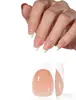 Set de 150 piezas de pegatinas para uñas postizas estilo francés blancas, estilo simple pero sofisticado, múltiples opciones de diseño disponibles.