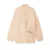 AliExpress Moda Feminina Transfronteiriça Cardigan de Tricô Solto com Botões Duplos e Amarração Estilo Kimono para Mulheres G89052