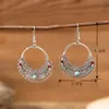 Pendientes Vintage de Turquesa en Forma de Lágrima para Mujer, Diseño Ins con Toque Étnico, Pendientes Largos Exagerados con Personalidad, Suministro Transfronterizo de Moda