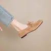 ¡La primera reunión con Jiju Jiju es súper cómoda~! Mocasines planos versátiles para mujer, estilo británico, con cordones, suela suave, zapatos de conducir, retro single