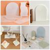 Bandeja Ondulada em Arco em Forma de U Molde de Silicone Escada Curva DIY Campo Gesso Resina Cimento Porta-Copos Mesa