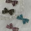Lujo Alto Colorido Diamante Completo Arco Cruzado Tarjeta 39mm Aretes DIY Aretes Collar Pulsera Nicho Lujo Ligero de Alta Gama