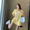 Camiseta de Manga Corta Bordada con Lentejuelas de Estilo Hong Kong ins Heavy IndusTry Verano Nuevo Estilo Falta Fondo Estilo Occidental Holgada Talla Grande Top para Mujer