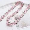 Bordados Florais com Folhas em Estilo Francês Acabamento em Renda Artesanal DIY Laço Acessório de Cabelo Materiais Acabamento em Renda Atacado