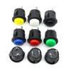 Interruptor de botón R13-507 interruptor sin enclavamiento de auto-reinicio 16MM redondo tipo tarjeta de dos patas interruptor de botón multicolor