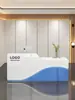 Mostrador de bar, escritorio de recepción moderno pintado, mostrador de tienda, mostrador de bar, mostrador de caja de salón de belleza, escritorio de recepción para pequeñas empresas