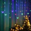 Cortina de Luces de Hielo Tira de Luces de Copo de Nieve Mariposa Luces de Cielo Estrellado Bodas Dormitorio Luces de Estrella Luces Intermitentes Luces Decorativas de Ambiente