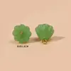 Botones de Qipao de Estilo Nacional Nuevo Estilo Chino, Serie Verde Jade Natural, Botones de Resina de Vidrio, Botones Decorativos para Camisa de Traje Hanfu Tang