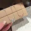 Colar Nova Borboleta Fantasma Primavera/Verão Prata de Lei s925 Totalmente Cravejado de Diamante Luxo Leve Nicho Doce Vazado Versátil Corrente de Clavícula de Alta Qualidade