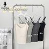 Novedad Meiyabi Almohadilla en el Pecho Incorporada Malla de Felpa Doble Cara Edición Ropa Interior Térmica Camiseta Base para Mujer Tirantes para Mujer