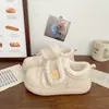 Sapatos de Algodão para Meninas 2026 Outono/Inverno Novos Sapatos Infantis com Forro de Lã Botas de Neve Quentes para Crianças Maiores Sapatos Peludos para Meninas