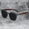 Nuevas gafas de sol 2023 tendencia para hombres y mujeres retro veta de madera vintage polarizadas para miopía anti UV-