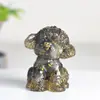 [Teddy de Vestir] Enfeites de filhote de vestir Desktop adoráveis decorativos produção de resina e cristal natural