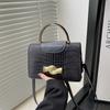 Bolsa de mão estilo coreano da moda de celebridades da Internet, nova primavera de 2025, bolsa transversal de ombro, pequena bolsa quadrada, estilo ocidental para mulheres