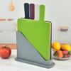 Tabla de cortar de plástico con clasificación de 4 colores, multifuncional, para uso doméstico, para alimentos para bebés, tabla de cortar de plástico PP, tabla de cortar de frutas