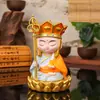 Montaña Jiuhua Tierra Rey del Tíbet Bodhisattva Artesanías Creativas de Resina Adornos Buda Pequeño Monje Regalo a Mano Accesorios para el Hogar