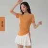 Camiseta de Verano 2026 para Mujer, Nueva, Ajustada, de Hombros Descubiertos, Elegante, de Manga Corta, Moderna, Versátil, Color Sólido
