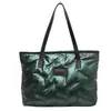 Bolsa de Algodão Grande Capacidade Feminina Transfronteiriça Nova Cor Sólida Texturizada Bolsa de Mão Simples Casual de Ombro Sob o Braço Comércio Exterior