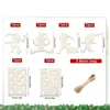 G Transfronterizo 2025 Amazon Nuevo Producto Duende Navideño Elfo Decoración Navideña de Madera Huella de Duende Juego de Siete Piezas