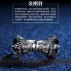 Anillo Retro Vajra de Plata Tailandesa Estilo Chino para Hombres y Mujeres Diseño Nicho Estilo Étnico Anillo de Aleación para Parejas Xizang