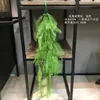 Planta Verde Rattan Pendurado na Parede Vinha de Plástico Moda Decoração de Restaurante Rattan Pendurado Decoração Suave Paisagismo