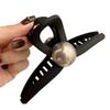 Pinza para el cabello con perlas negras flocadas para otoño e invierno, horquilla grande para el cabello, pinza para el cabello con forma de tiburón para mujer, pinza para el cabello con cuchara en la espalda de alta calidad, accesorios para el cabello