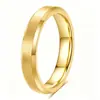 Anillos de Moda Versátiles para Parejas de Acero Inoxidable Pulido Cepillado de 4 6 8 mm, Nuevos Modelos Transfronterizos Europeos y Americanos para Amazon, Venta al por Mayor