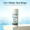 Papel de teste de qualidade da água da piscina 6 em 1 cloro total pH cloro residual alcalinidade total dureza total ácido cianúrico papel de teste