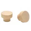 Manija minimalista de madera maciza de estilo japonés con parte superior plana para puertas y cajones de armarios y gabinetes del hogar, pomo redondo pequeño para muebles de un solo agujero, manija de madera natural