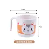 Estilo Lindo de Colina Vajilla Infantil Melamina de Grado Alimenticio Plato Dividido de Gato y Conejo Suministros para Madre y Bebé Tazón para Comida de Bebé
