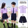 Conjunto de uniforme escolar Vestido de verão da escola primária Estilo britânico Jardim de infância Estilo escola de verão Vestido de classe da primeira série Conjunto de duas peças