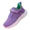 Zapatillas deportivas de punto de malla doble transpirables para niños, de corte bajo, para cruzar fronteras, zapatillas casuales transpirables para exteriores para niños, zapatos para niñas mayores