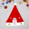 Gorros de Navidad al por mayor Dibujos animados para adultos y niños Forro de polar Decoraciones navideñas Accesorios para fiestas de árbol de Navidad Accesorios para fotos