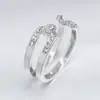 2026 Novo Estilo Hip-Hop Moda Anel Aberto Simples Personalizado Estudante Cravejado com Diamante Anel de Falange Feminino