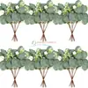 Hoja de Dinero Corta Única con Fruta, Hoja de Eucalipto de Planta Simulada, Arreglo Floral Hecho a Mano para Bricolaje con Hojas de Eucalipto Decorativas