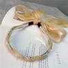 B185-5 Diadema Vintage con Lazo y Perlas Hermoso Estilo de Hada Accesorios para el Cabello de Tela Cinta para Atar el Cabello Diadema Larga de Cinta