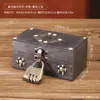 Caja de almacenamiento de manualidades de madera vintage personalizada, caja de almacenamiento con tapa abatible envejecida con contraseña, caja de madera pequeña para utilería de filmación de cine y televisión