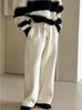 Pantalones Gruesos Forrados de Polar para Niñas Otoño e Invierno 2026 Nuevo Estilo Coreano de Pierna Recta Casual de Pierna Ancha para Niños Mayores