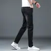 Nuevos Jeans de Seda Helada de Gama Alta para Hombre 2026, Pantalones Largos Casuales de Verano Finos Ajustados Elásticos para Hombre, Modernos