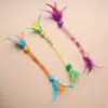 Caña de juguete tipo teaser para gatos, cuerda elástica, hierba gatera, pluma, juguete para morder para gatitos, artículo de autoentretenimiento y alivio del aburrimiento, colección completa de artículos para gatos