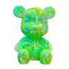 Urso colorido de desenho animado decoração criativa fofa urso violento desktop de casa urso galvanizado decoração de interior de carro presente