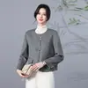 Nueva colección 2026 de ropa de maternidad transfronteriza: Blusas casuales de cuello redondo en un nuevo estilo chino, con un diseño juvenil y moderno que estiliza la figura y es versátil para usar en capas