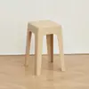 Taburetes de Plástico Resistentes y Gruesos para Uso Doméstico, Taburetes Cuadrados con Cubierta Suave para la Sala de Estar, Sencillos Taburetes Antideslizantes para Comedor, Taburetes Altos Apilables para Mesa de Comedor